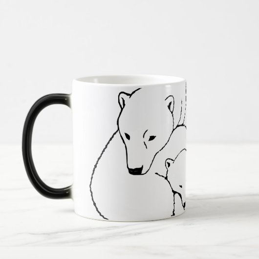 Bärenblume Tasse Glasblase Mother & Cubs Bären Tas (Links)