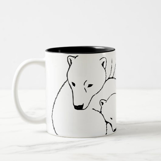 Bärenblume Tasse Glasblase Mother & Cubs Bären Tas (Links)