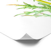 Bärenbrauen Acanthus mollis Aquarellkunst Poster (Ecke)