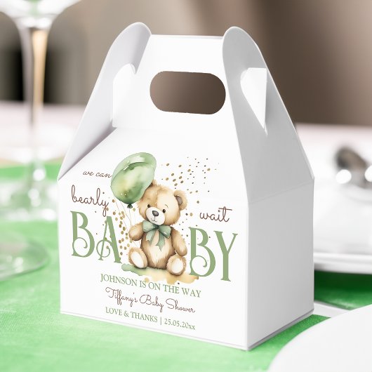 Bärenbraun-Babydusche Geschenkschachtel