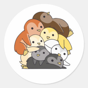 Bärenbrüderflagge Prix Lgbtq Niedlicher Pinguin Runder Aufkleber