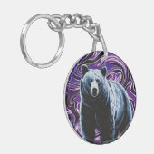 Bärendesign Akryllischer Schlüsselanhänger Rund Li (Vorderseite links)