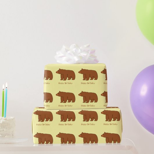 Bärendesign Geburtstagsgeschenk Geschenkpapier (Partygeschenke)