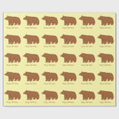 Bärendesign Geburtstagsgeschenk Geschenkpapier (Flach)