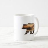 Bärendesign mit Sunset View Sweatshirt Kaffeetasse (VorderseiteRechts)