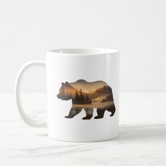 Bärendesign mit Sunset View Sweatshirt Kaffeetasse (Links)