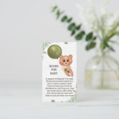 Bärenduschbücher für Babywaschkarten Begleitkarte (Stehend Vorderseite)