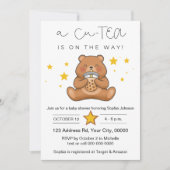 Bärendusche, Bubble Tee, CuTEA Einladung (Vorderseite)