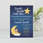 Bärendusche Einladung Twinkle Little Star (Stehend Vorderseite)