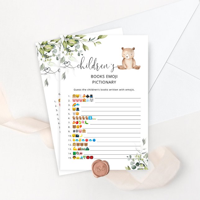 Bärendusche Kinder buchen Emoji-Picktionary (Von Creator hochgeladen)