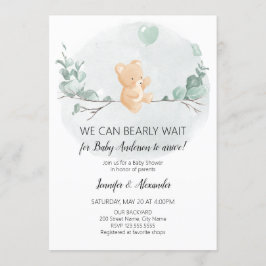 Bärendusche und Eukalyptus-Babydusche Einladung