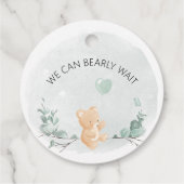 Bärendusche und Eukalyptus-Babydusche Geschenkanhänger (Rückseite)