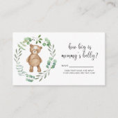 Bärendusche wie groß ist der Bauch der Mama Begleitkarte (Vorderseite)