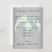 Bäreneinladungen Personalisiert Aurora Bears Card Einladung (Rückseite)