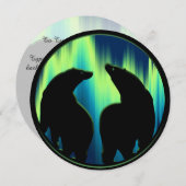 Bäreneinladungen Personalisiert Aurora Bears Card Einladung (Vorne/Hinten)
