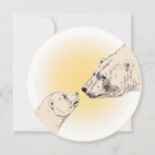 Bäreneinladungen Personalisiert Polar Bären Cubs C Einladung (Vorderseite)