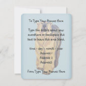 Bäreneinladungen Personalisierte Kunstkarten für P Einladung (Rückseite)