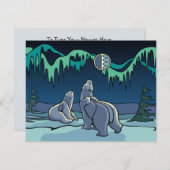 Bäreneinladungen Personalisierte Kunstkarten für P Einladung (Vorne/Hinten)