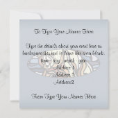 Bäreneinladungen Personalisierte Kunstkarten für P Einladung (Rückseite)