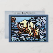 Bäreneinladungen Personalisierte Kunstkarten für P Einladung (Vorne/Hinten)