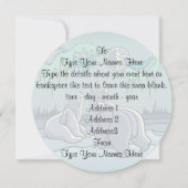 Bäreneinladungen Personalisierte Kunstkarten für P Einladung (Rückseite)