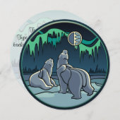 Bäreneinladungen Personalisierte Kunstkarten für P Einladung (Vorne/Hinten)