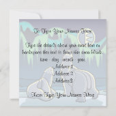 Bäreneinladungen Personalisierte Kunstkarten für P Einladung (Rückseite)