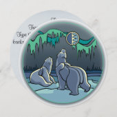 Bäreneinladungen Personalisierte Kunstkarten für P Einladung (Vorne/Hinten)