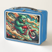 Bärenfahrradabenteuer Metall Brotdose (Vorderseite)