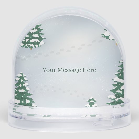 Bärenfamilie bei Zuhause Rustikale Winterholzkabin Schneekugeln (Rückseite)