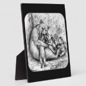 Bärenfamilie Fotoplatte (Seite)