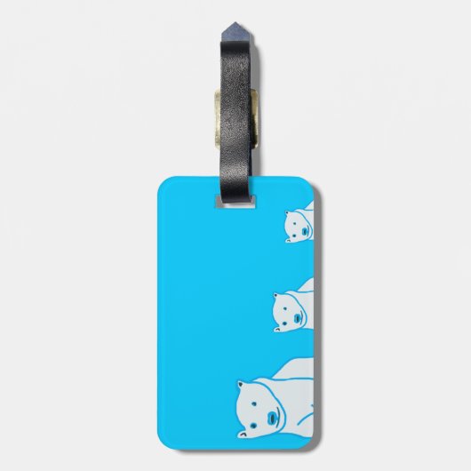 Bärenfamilie Gepäckanhänger (Rückseite vertikal)