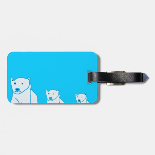 Bärenfamilie Gepäckanhänger (Rückseite horizontal)