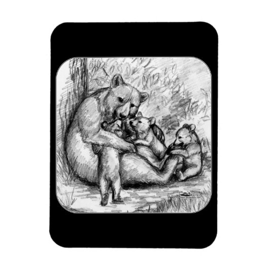 Bärenfamilie Magnet (Vertikal)