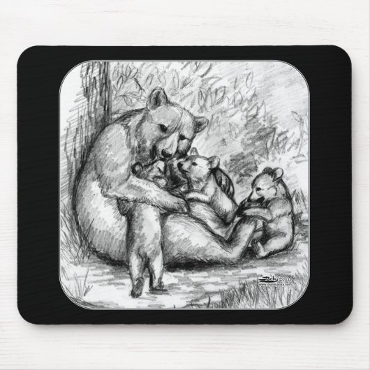 Bärenfamilie Mousepad (Vorne)