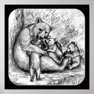 Bärenfamilie Poster