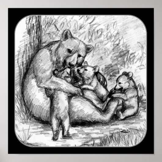 Bärenfamilie Poster (Vorne)