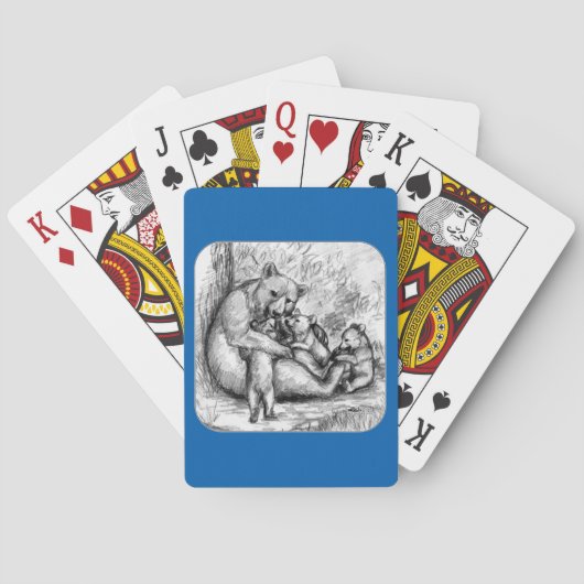 Bärenfamilie Spielkarten (Rückseite)