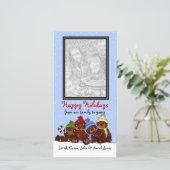 Bärenfamilie Weihnachtsfotokarte Vertikal Feiertagskarte (Stehend Vorderseite)