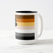 Bärenfarben Flag Schwarze Paw Zweifarbige Tasse (VorderseiteRechts)