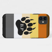 Bärenfarben Monogram Bärenpaw Case-Mate iPhone Hülle (Rückseite (Horizontal))