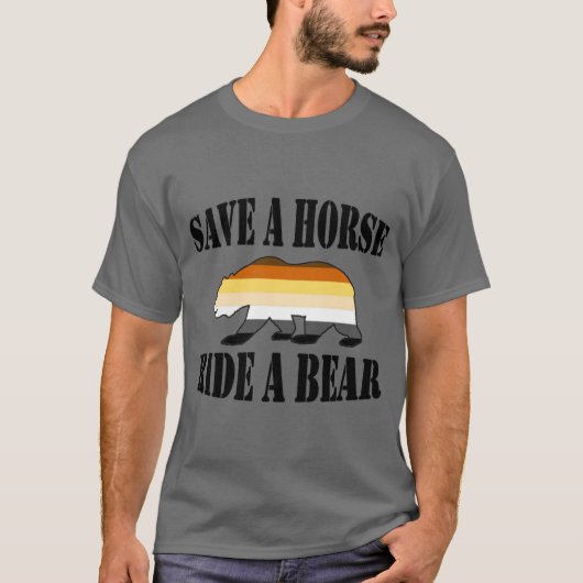 Bärenfarben retten Pferdereiten T-Shirt (Vorderseite)