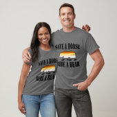 Bärenfarben retten Pferdereiten T-Shirt (Unisex)