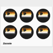 Bärenfarben Runder Aufkleber (Blatt)