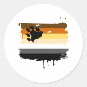 Bärenfarben Runder Aufkleber