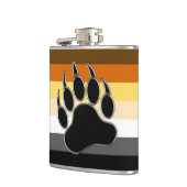 Bärenfarben Silver Black Paw Flachmann (Links)