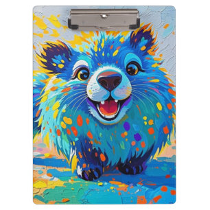 Bärenfarbenes abstraktes Tierkunstdesign Klemmbrett
