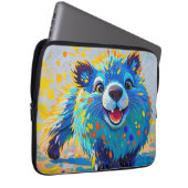 Bärenfarbenes abstraktes Tierkunstdesign Laptopschutzhülle (Vorne Rechts)