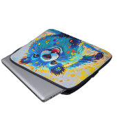 Bärenfarbenes abstraktes Tierkunstdesign Laptopschutzhülle (Vorne Knopf)
