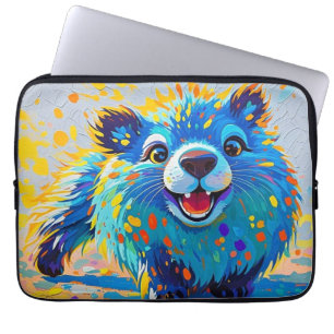 Bärenfarbenes abstraktes Tierkunstdesign Laptopschutzhülle